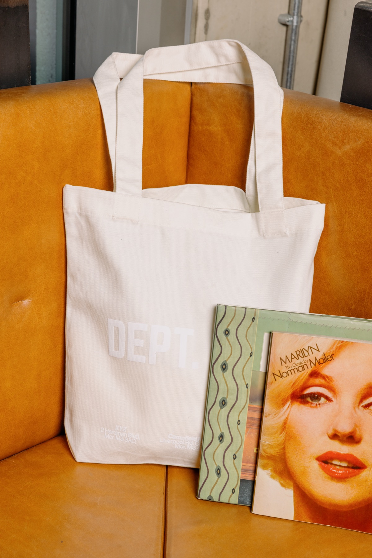 Department Bonded — DEPT tote and vinyl on leather seating